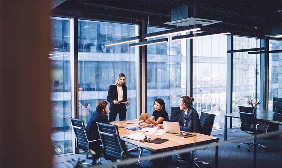 picture of people working in office 