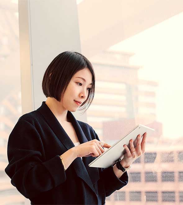 Business Woman Using Tablet 