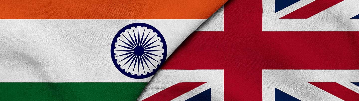 India and Britain flags