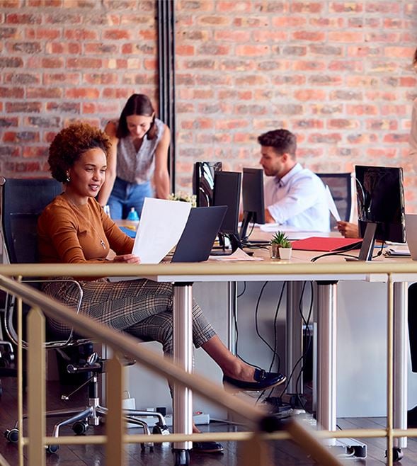 business team working at office