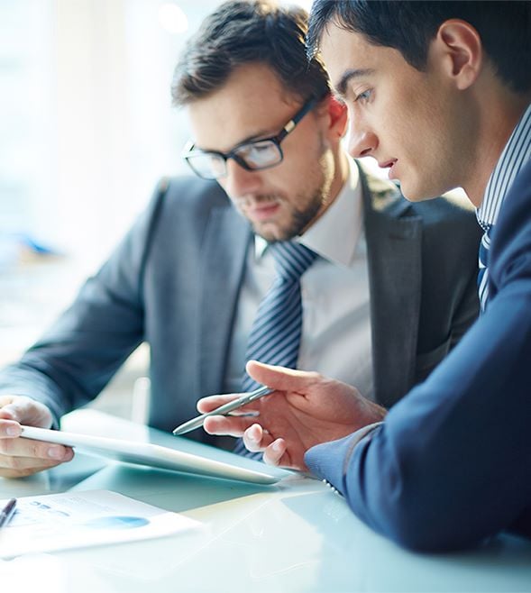 Businessmen with computer