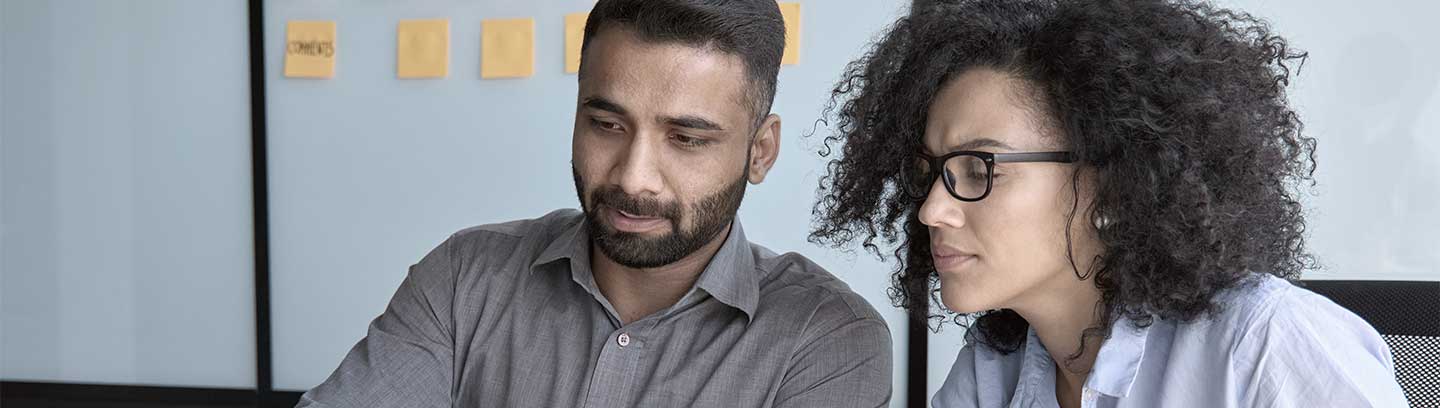 Two Employees Working Together