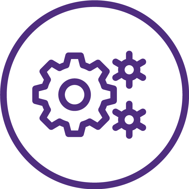 purple gears icon