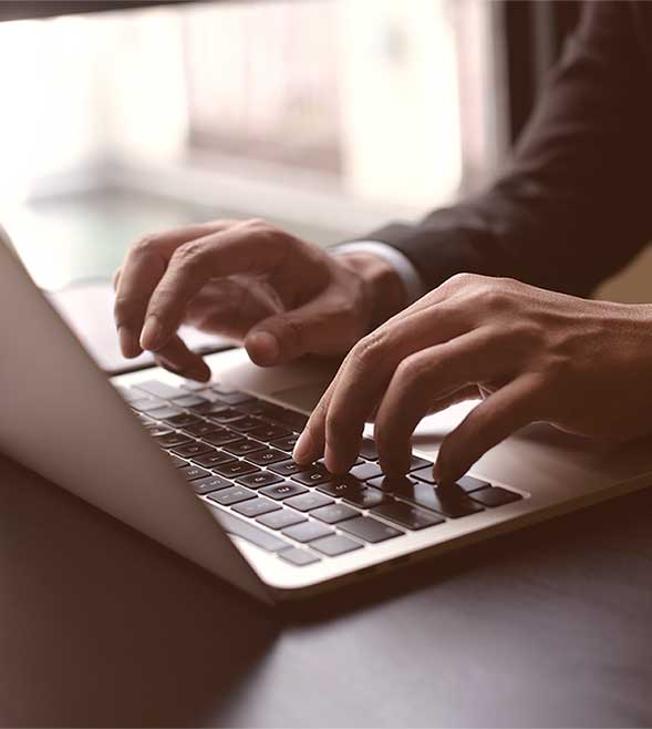 businessman using a laptop