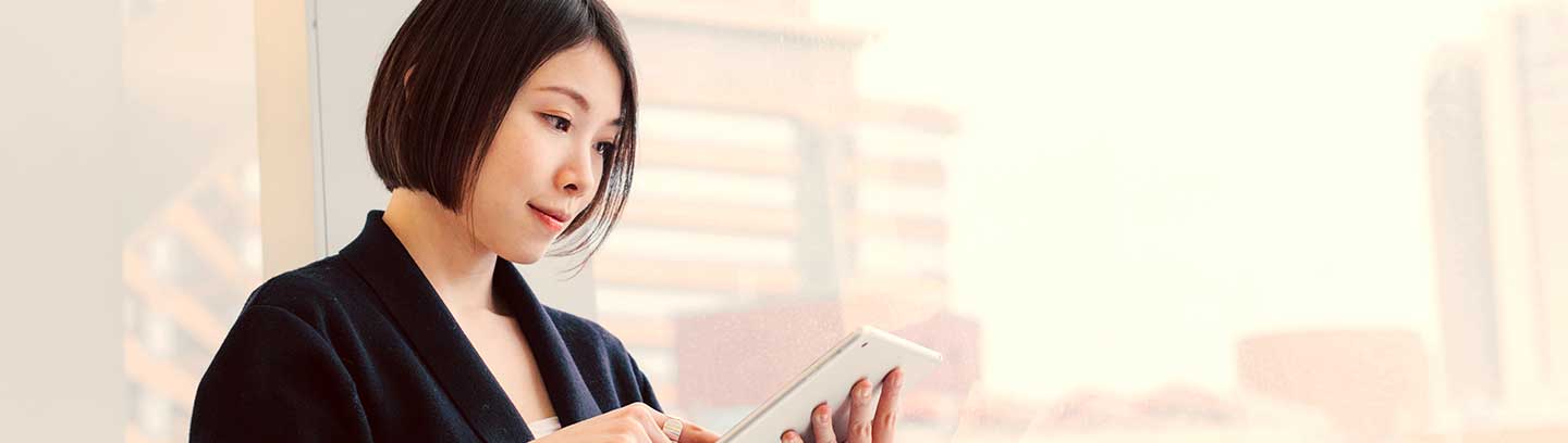 Business Woman Using Tablet