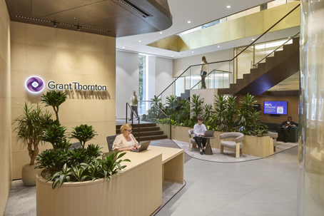 Image of the lobby in the Grant Thornton London office
