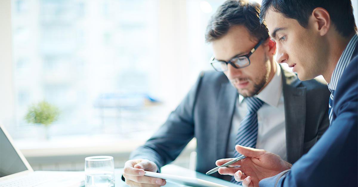 Businessmen with computer