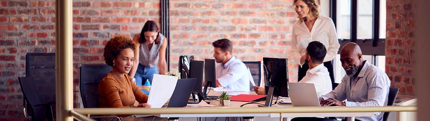 business team working at office