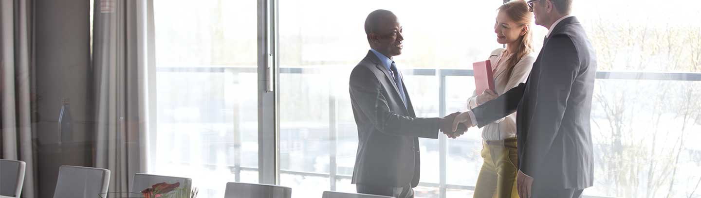 Image depicting two men shaking hands