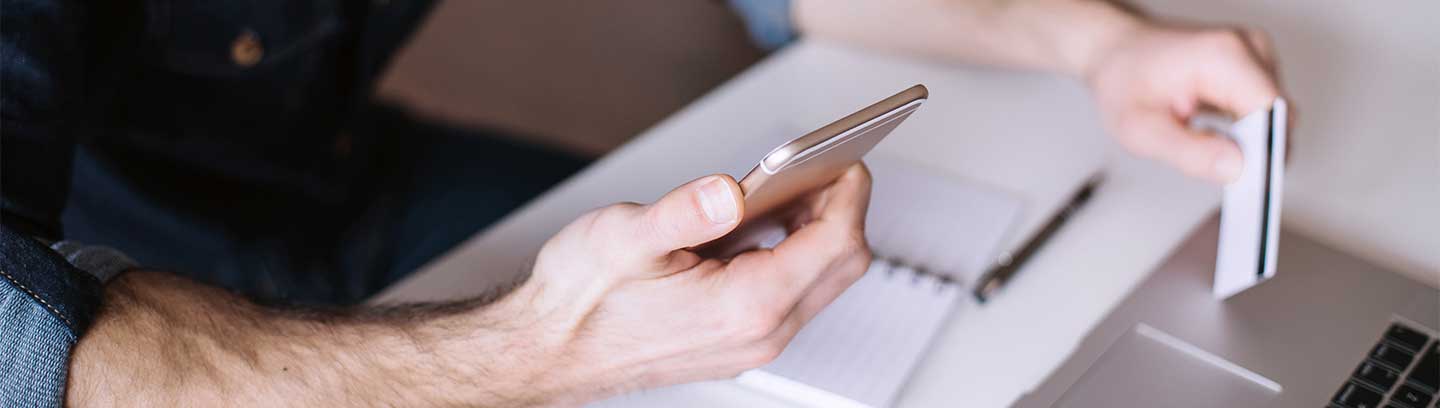 image of a credit card user