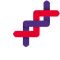 red and purple icon representing a collaborative pattern