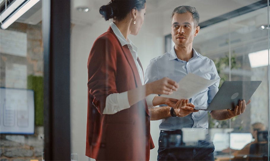 business discussion stock image