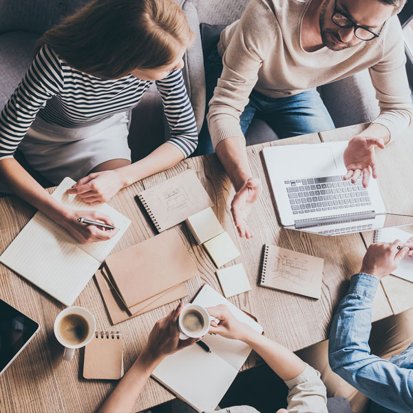 Group of people working together