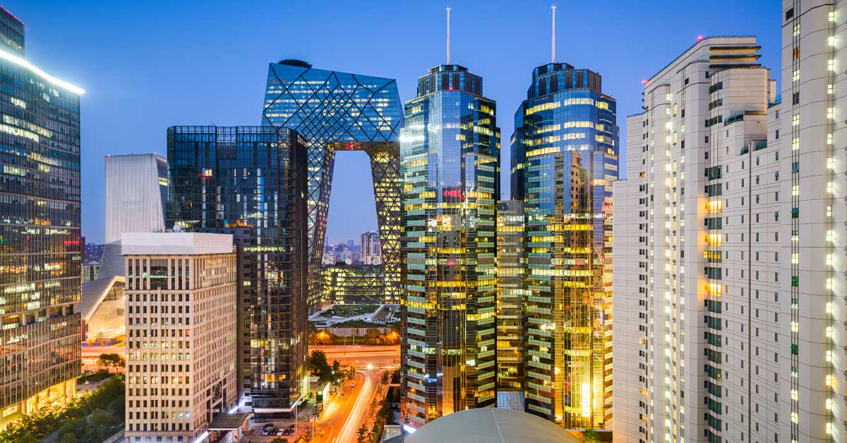 Beijing, China Central Business District cityscape